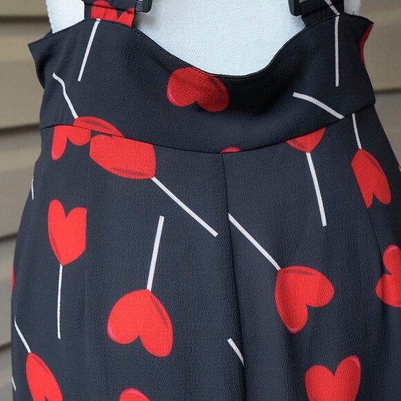 Unique Vintage Black and Red Pencil Skirt - Picture 13 of 15